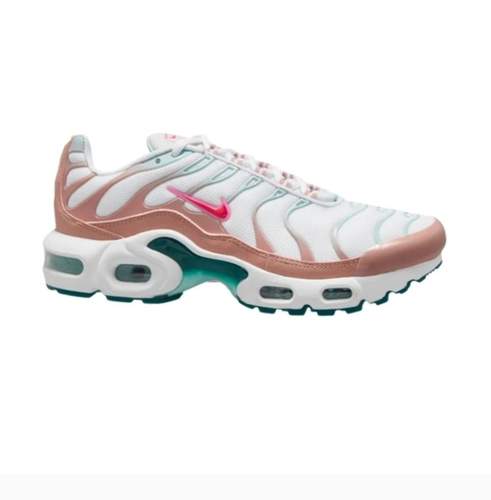 Nike Air Max Plus Big Kids'7Y Women's 8.5 White/Red Stardust/Jade Ice/Siren